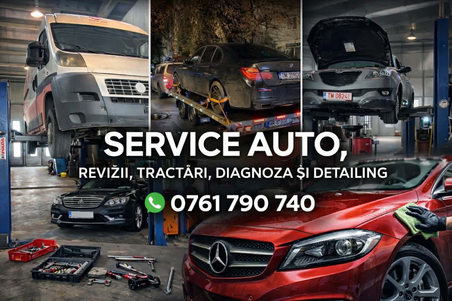 Service auto complet Timișoara — mecanică, revizii, tractări, diagnoza și detailing